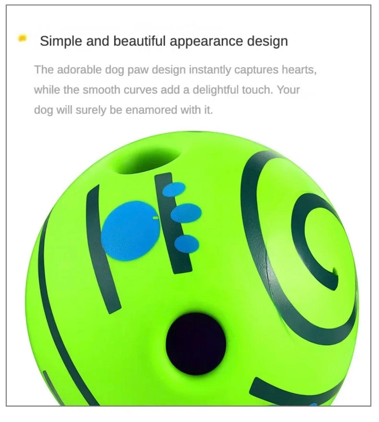 Giggle Fun Dog Toy Ball - Interactive, Battery-Free Chew Toy with Sounds