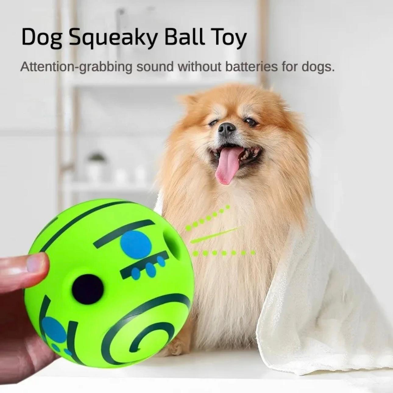 Giggle Fun Dog Toy Ball - Interactive, Battery-Free Chew Toy with Sounds