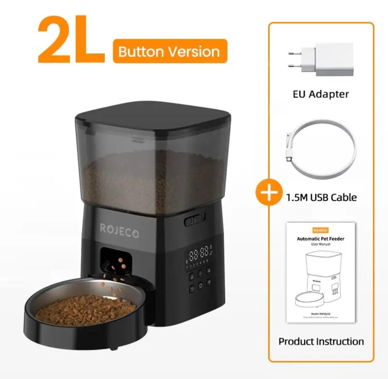 SmartServe 2L Auto Pet Feeder - Precision Meal Dispenser for Cats & Dogs