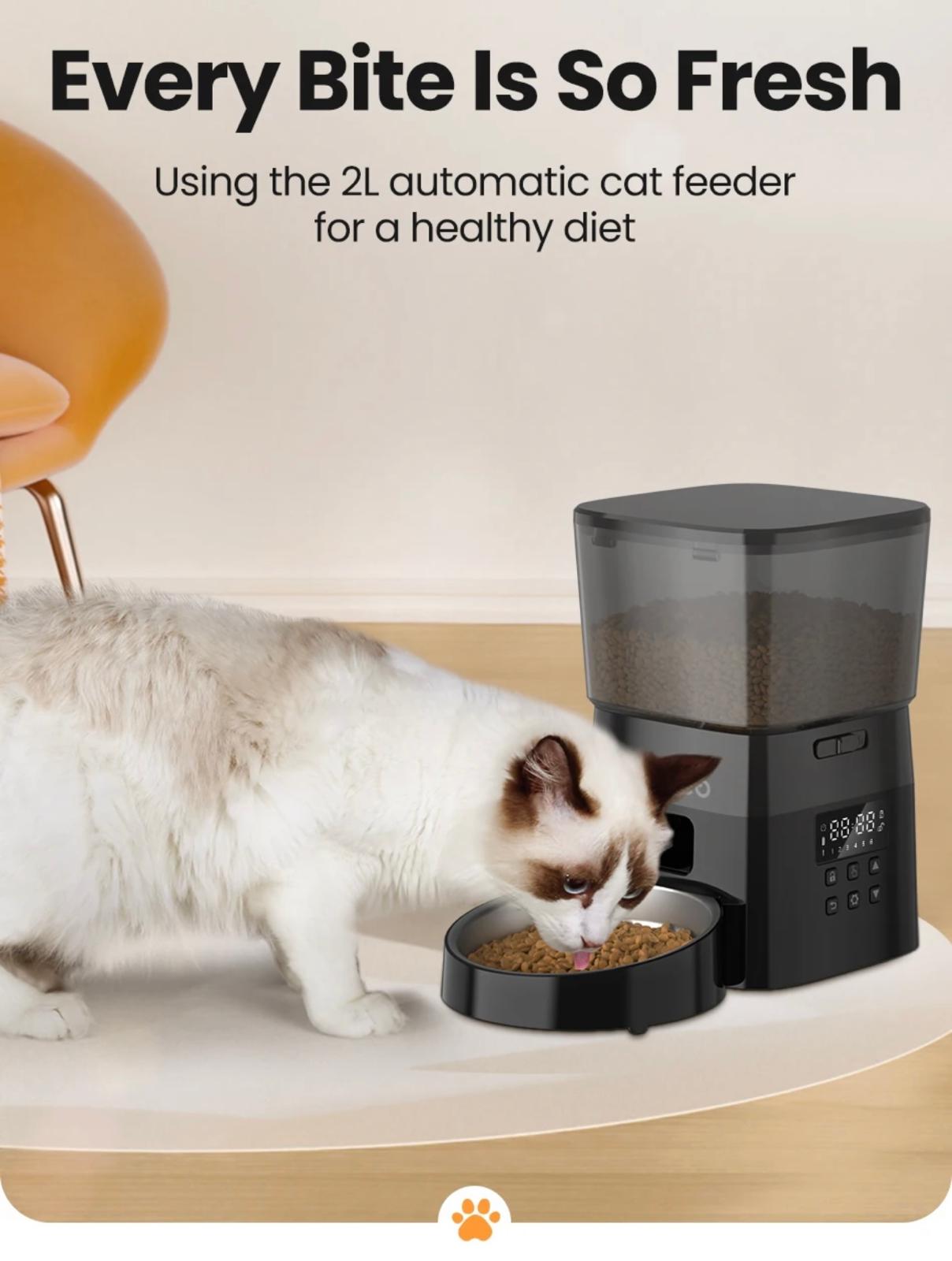 SmartServe 2L Auto Pet Feeder - Precision Meal Dispenser for Cats & Dogs