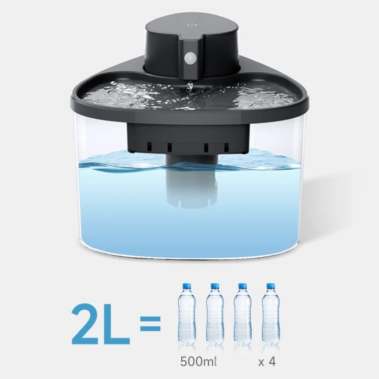 HydroSmart 2L Wireless Pet Water Fountain - Smart Sensor for Cats & Dogs
