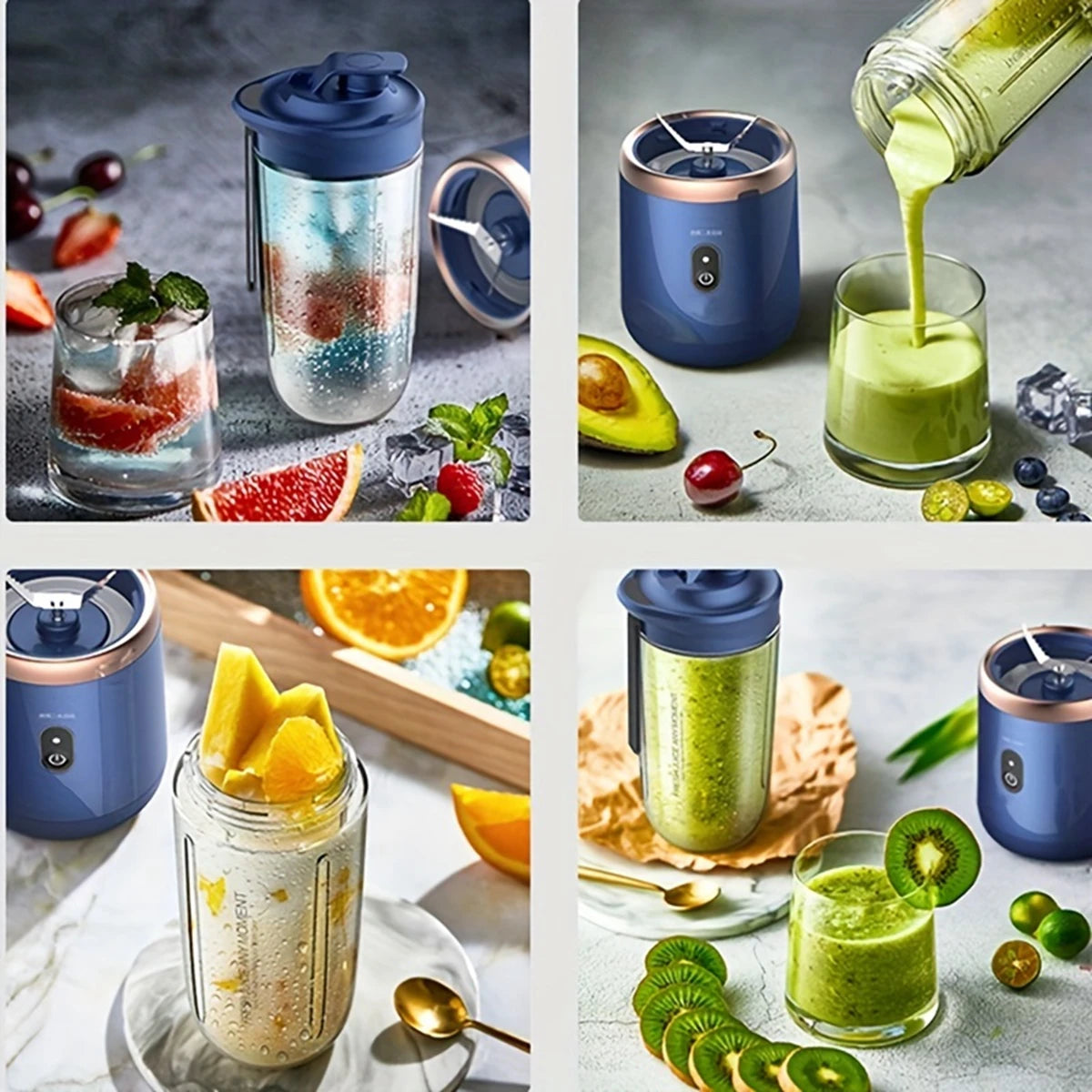 Blend & Go Portable Juicer - Stylish, Efficient On-the-Go Smoothie Maker