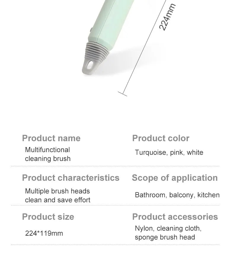 360° Electric Cleaning Brush - Multi-Head, USB Chargeable, Home Cleaner